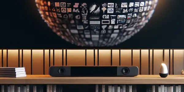 A cozy home entertainment setup with a blurred screen, promoting privacy and responsible adult content viewing.