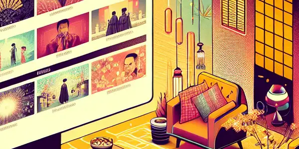 A modern digital interface showcasing a diverse library of adult films in a cozy, intimate viewing space.<a href=